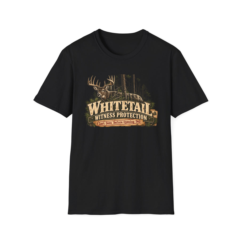 Whitetail Witness Protection T-Shirt — Deer Hunting