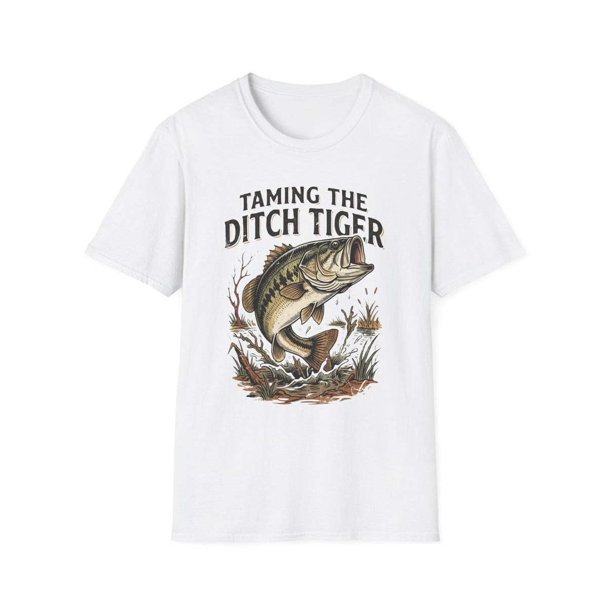 Taming the Ditch Tiger Bass T-Shirt | It's Heritage Hoss