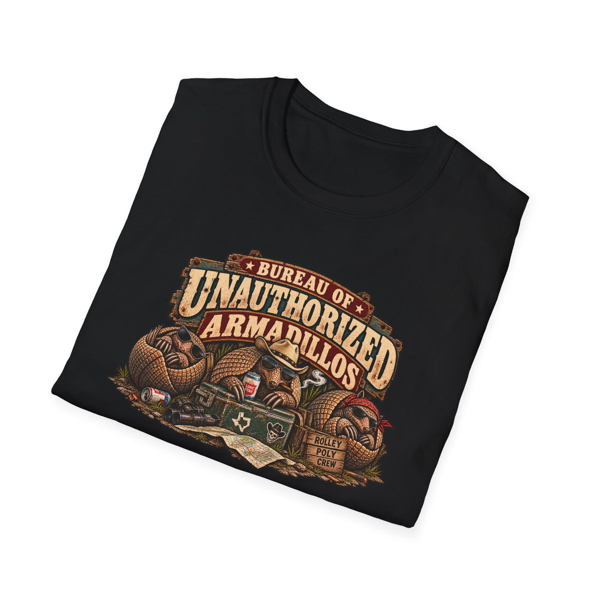 Bureau of Unauthorized Armadillos T-Shirt — Southern Wildlife Humor