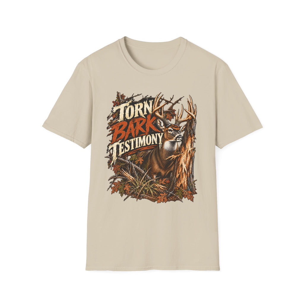 Torn Bark Testimony Whitetail Buck Rub Hunting Design
