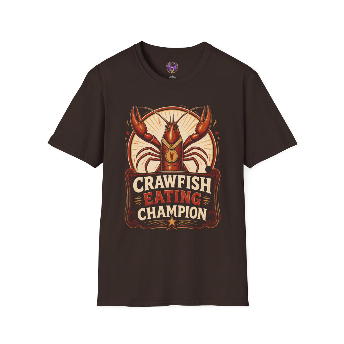 Crawfish Eating Champion Retro Louisiana T-Shirt graphic T-shirt product image 2