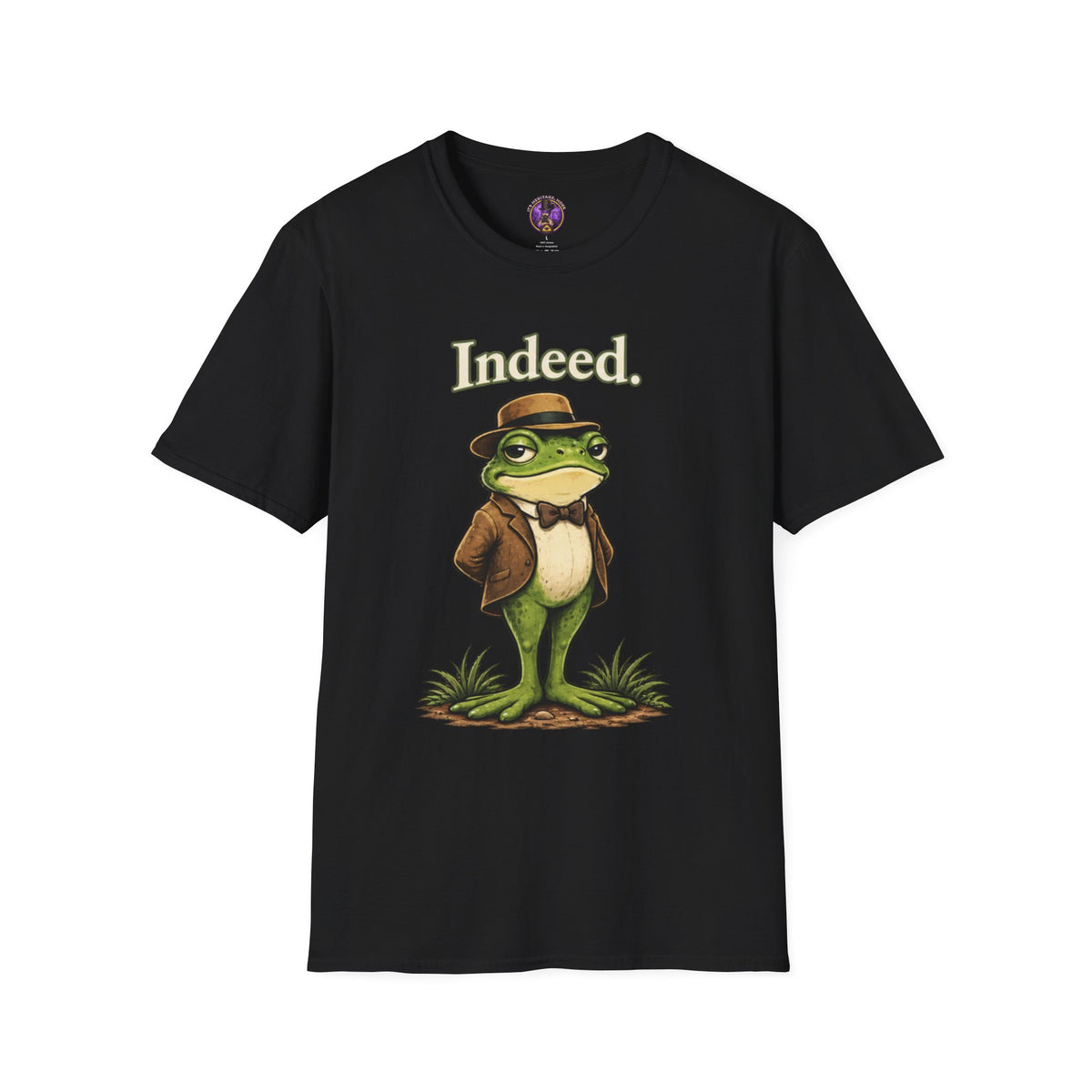 Indeed Frog T-Shirt - Vintage Dapper Frog Illustration Tee graphic T-shirt product image 2