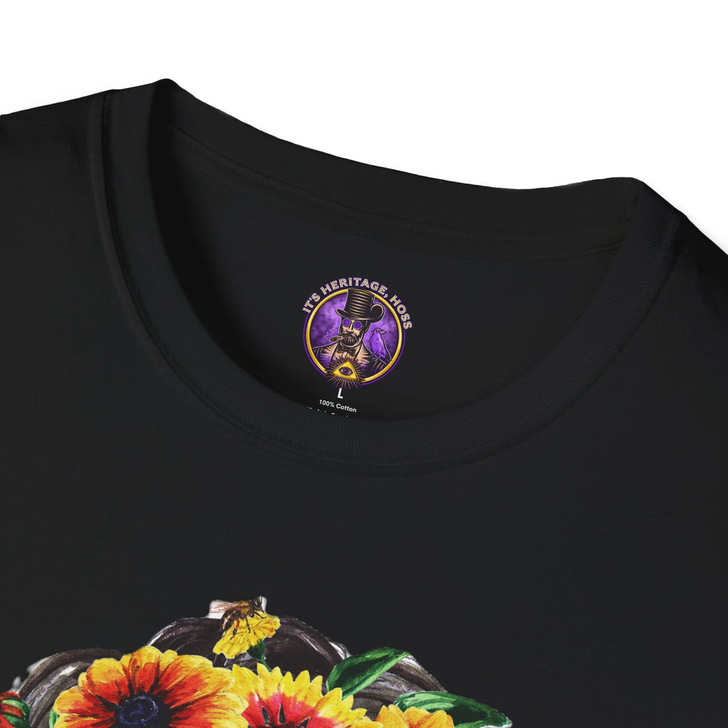 Skull with Sunflower Crown T-Shirt