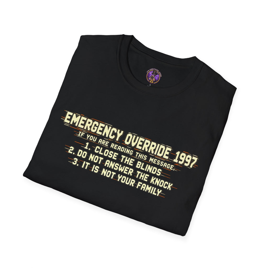 Emergency Override 1997 T-Shirt — "If You Are Reading This Message" Retro Sci‑Fi Tee