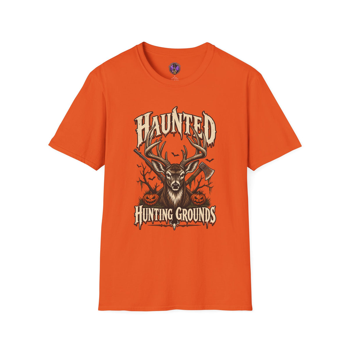 Haunted Hunting Grounds T-Shirt - Halloween Deer Skull Graphic Tee graphic T-shirt product image 2