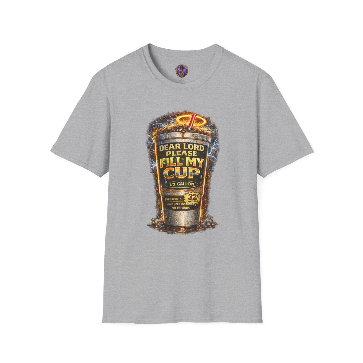 T-Shirt - “Dear Lord Please Fill My Cup” Vintage Gas Pump Graphic graphic T-shirt product image 2