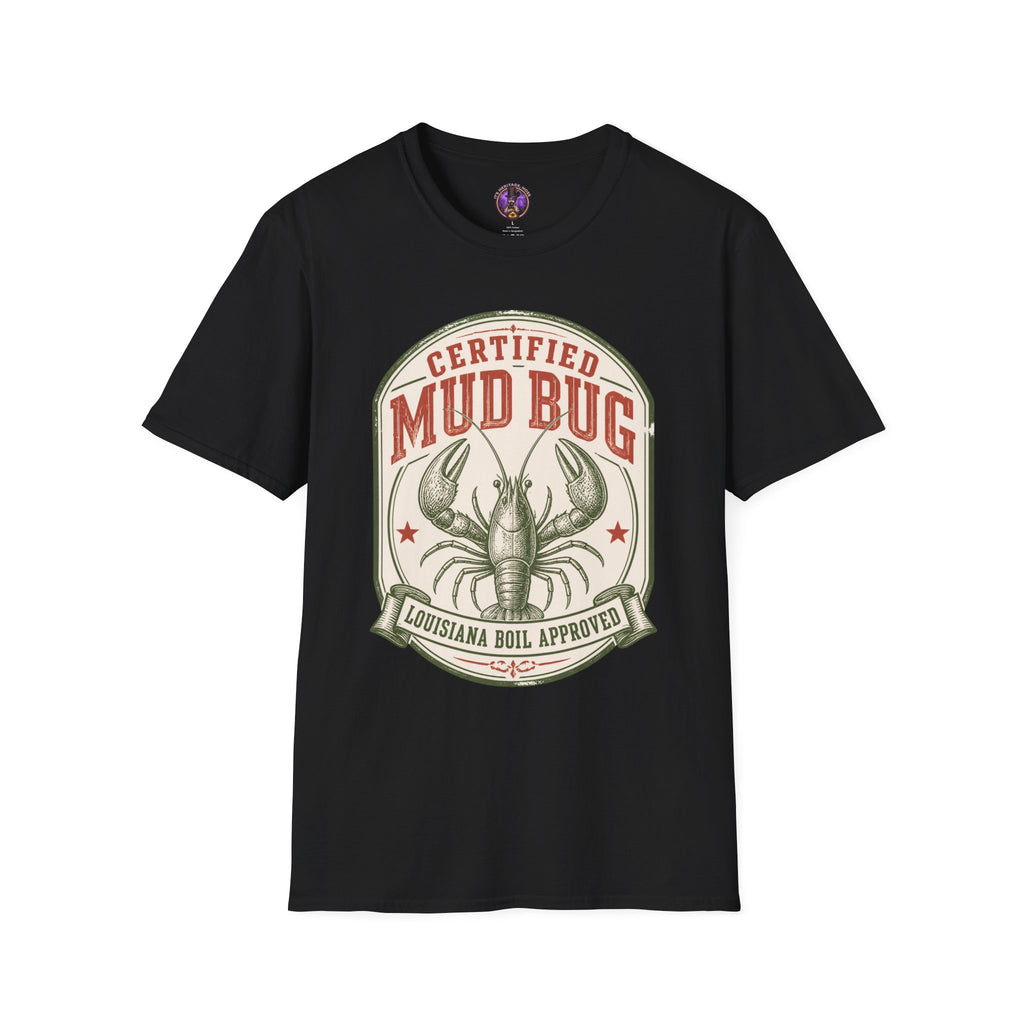 Certified Mud Bug Louisiana Boil Approved graphic T-shirt product image 1