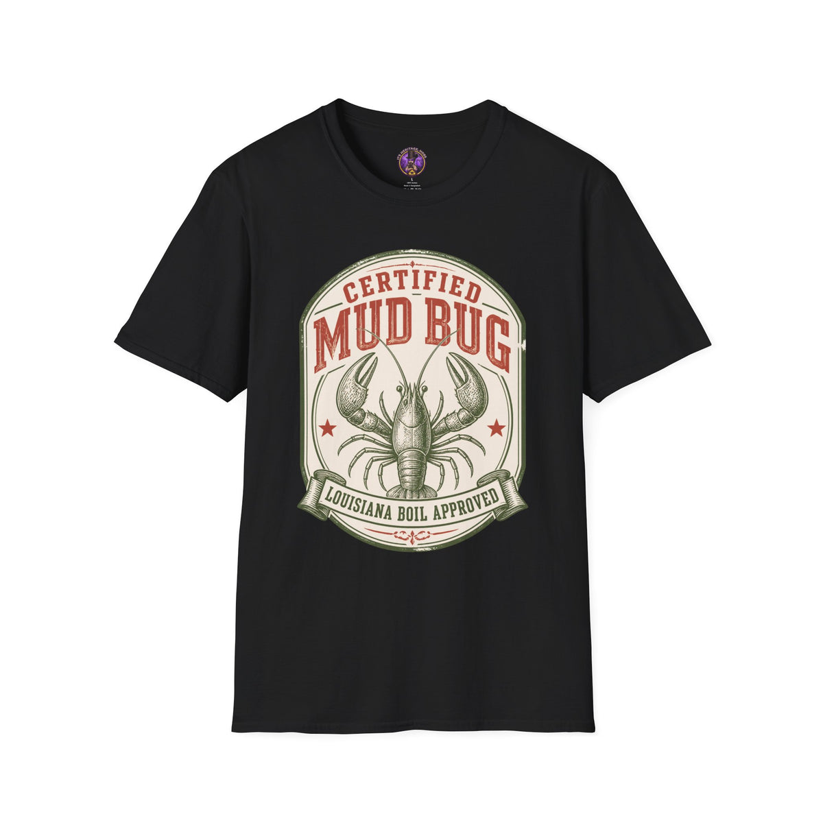 Certified Mud Bug Louisiana Boil Approved graphic T-shirt product image 1