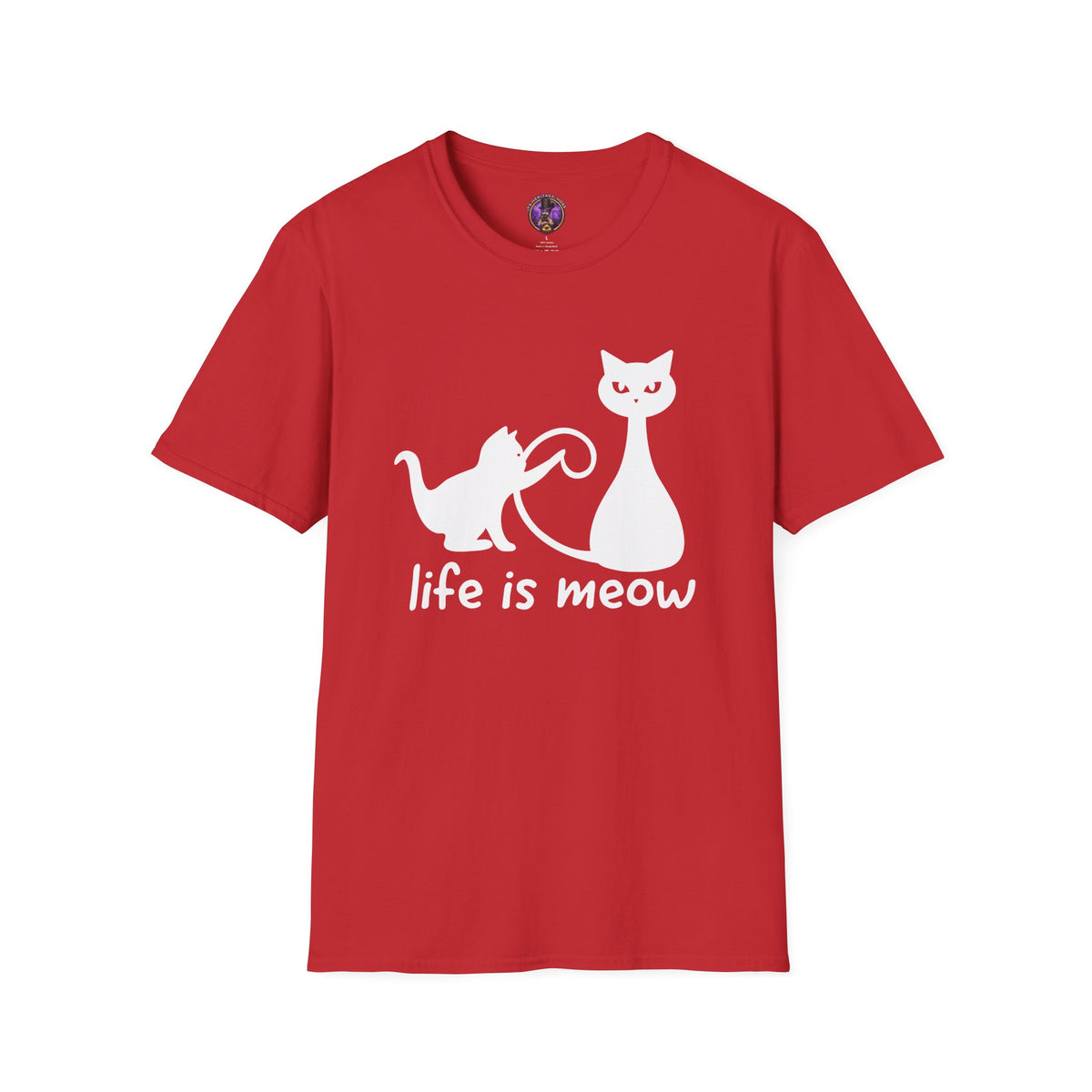 Life Is Meow Cat T-Shirt - Cute Cat Graphic Tee for Cat Lovers graphic T-shirt product image 3