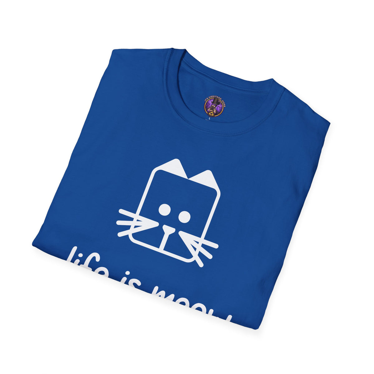 Cat T-Shirt - "Life Is Meow" Cute Minimalist Cat Graphic Tee graphic T-shirt product image 9