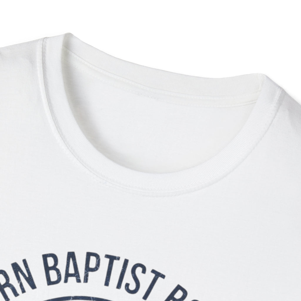 Crew-neck and upper graphic detail of Southern Baptist Boxing Club T-Shirt.