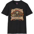 Southern Distortion Society graphic with eagle and electric guitar in a distressed 1970s Southern rock and biker style.