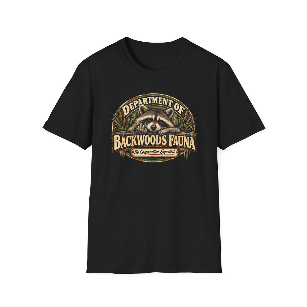 Department of Backwoods Fauna T-Shirt — Rural Wildlife Humor
