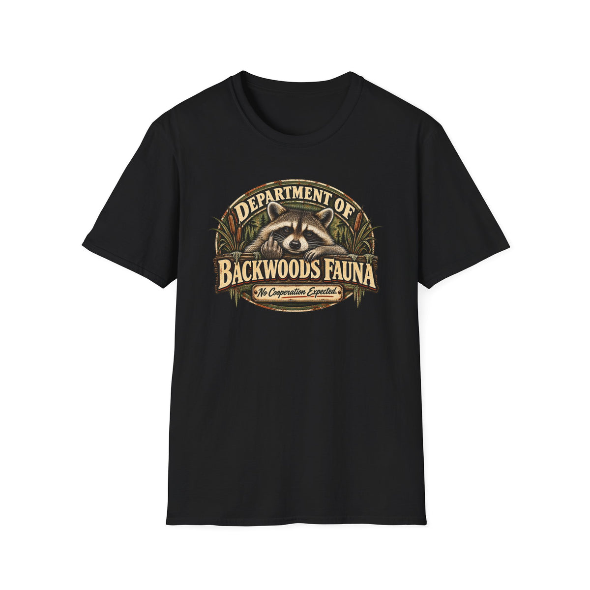 Department of Backwoods Fauna T-Shirt — Rural Wildlife Humor