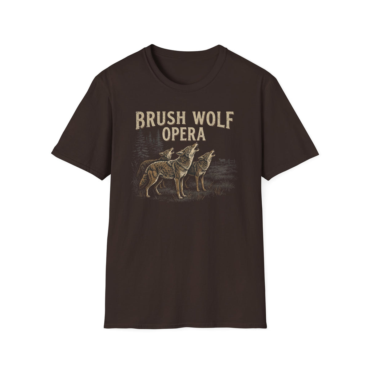 Brush Wolf Opera Coyote T-Shirt | It's Heritage Hoss