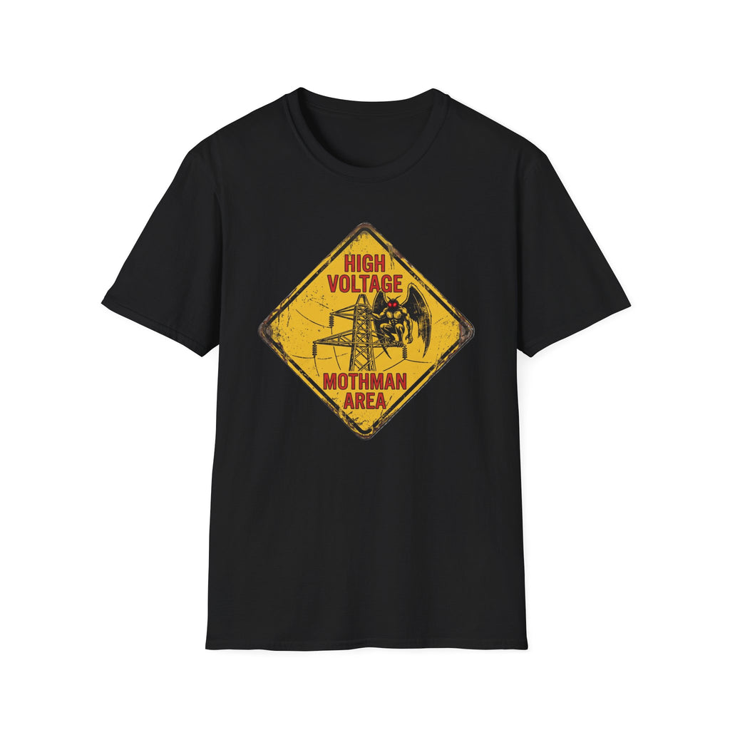 Mothman High Voltage Warning Sign Cryptid Shirt | It's Heritage Hoss