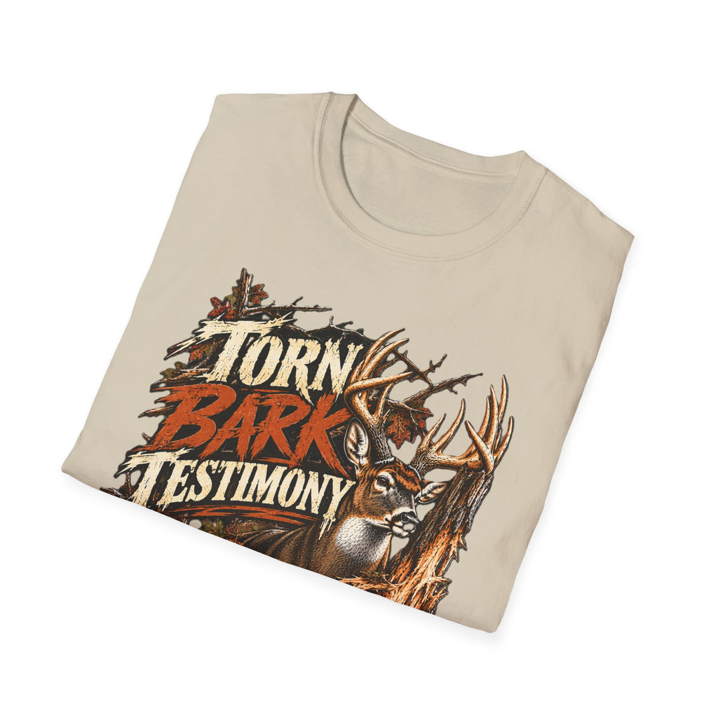 Torn Bark Testimony Whitetail Buck Rub Hunting Design