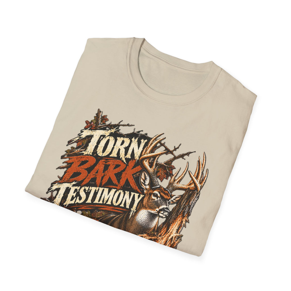 Torn Bark Testimony Whitetail Buck Rub Hunting Design