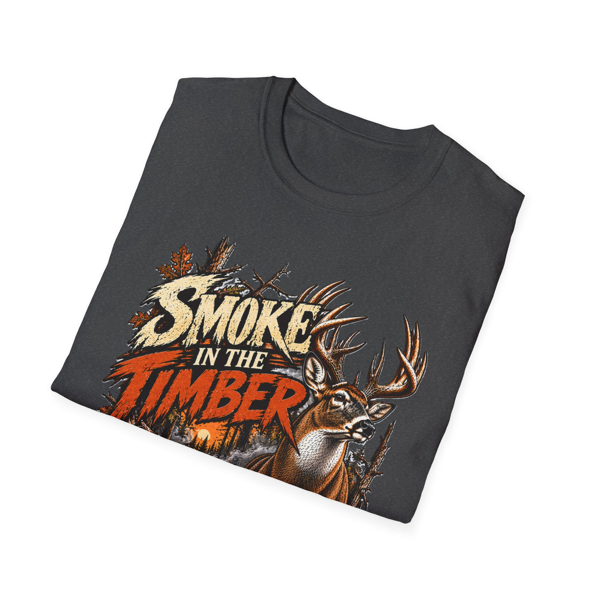 Smoke In The Timber Whitetail Deer Hunting Design