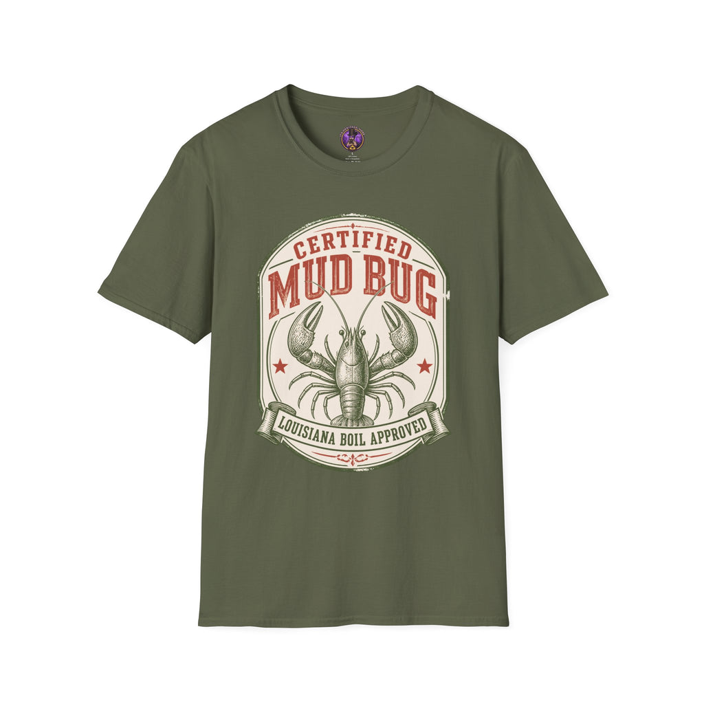 Certified Mud Bug Louisiana Boil Approved graphic T-shirt product image 3