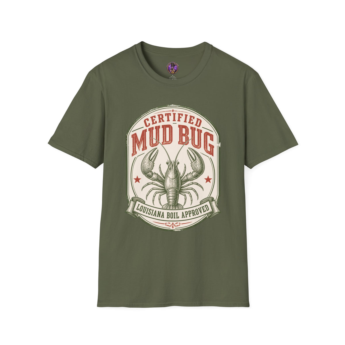 Certified Mud Bug Louisiana Boil Approved graphic T-shirt product image 3