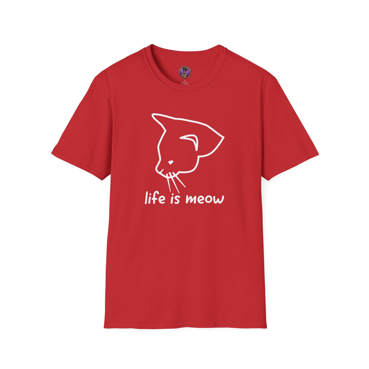 Cat T-Shirt - "Life is Meow" Minimalist Cat Graphic Tee graphic T-shirt product image 3