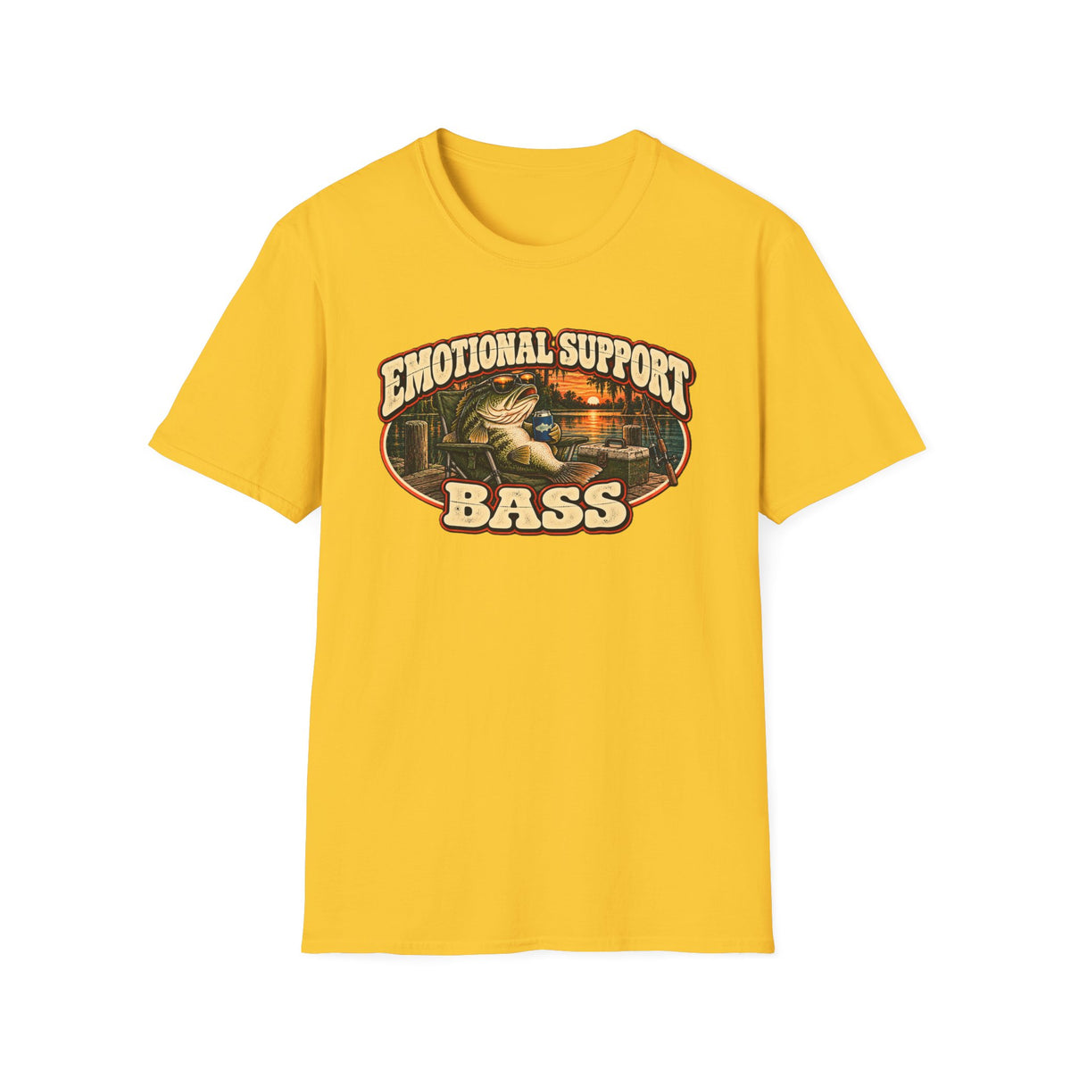 Emotional Support Bass Vintage Fishing