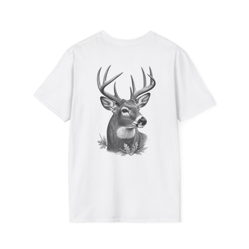 Deer Buck Graphic T-Shirt — Realistic Buck Head Hunting Tee — product view 7