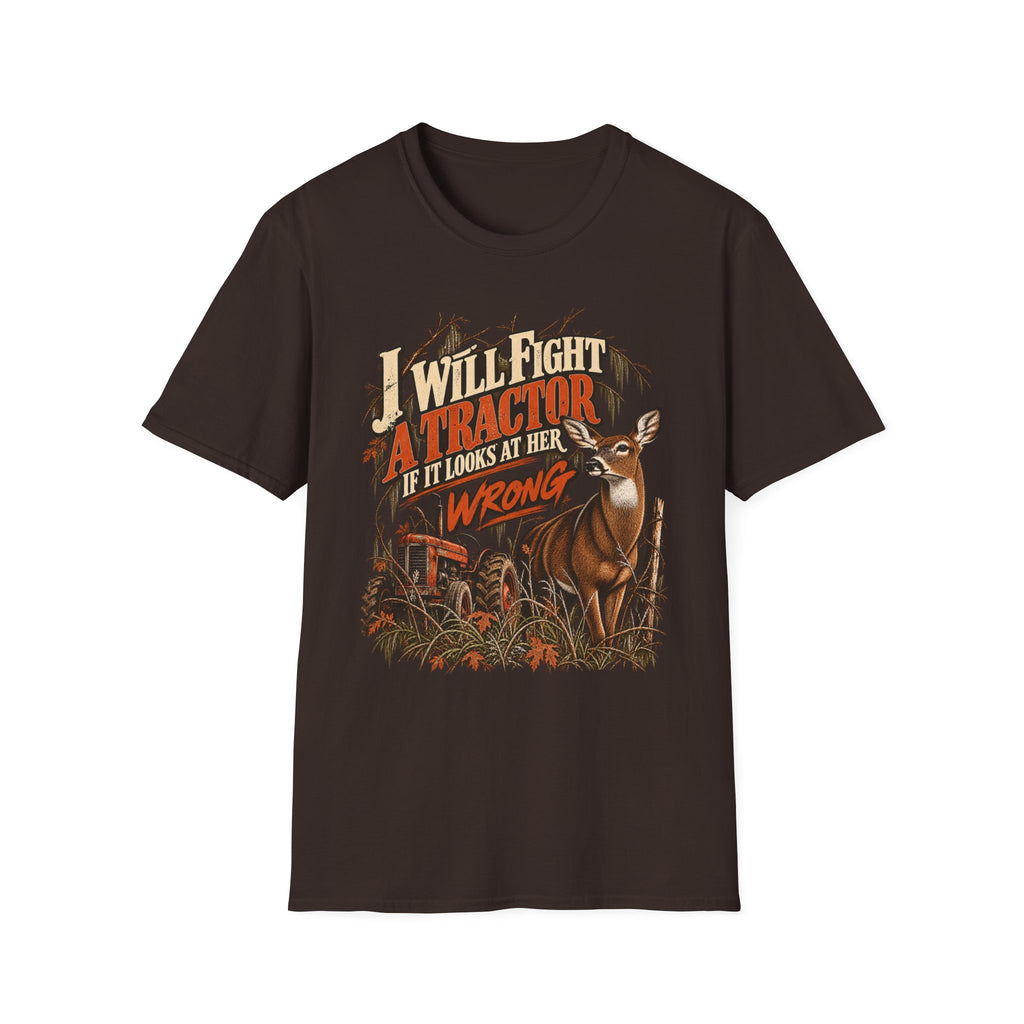 I Will Fight A Tractor Funny Rutting Whitetail Design