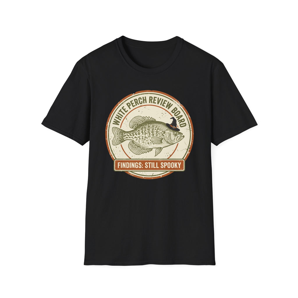 White Perch Review Board Spooky Crappie Fishing Shirt | It's Heritage Hoss