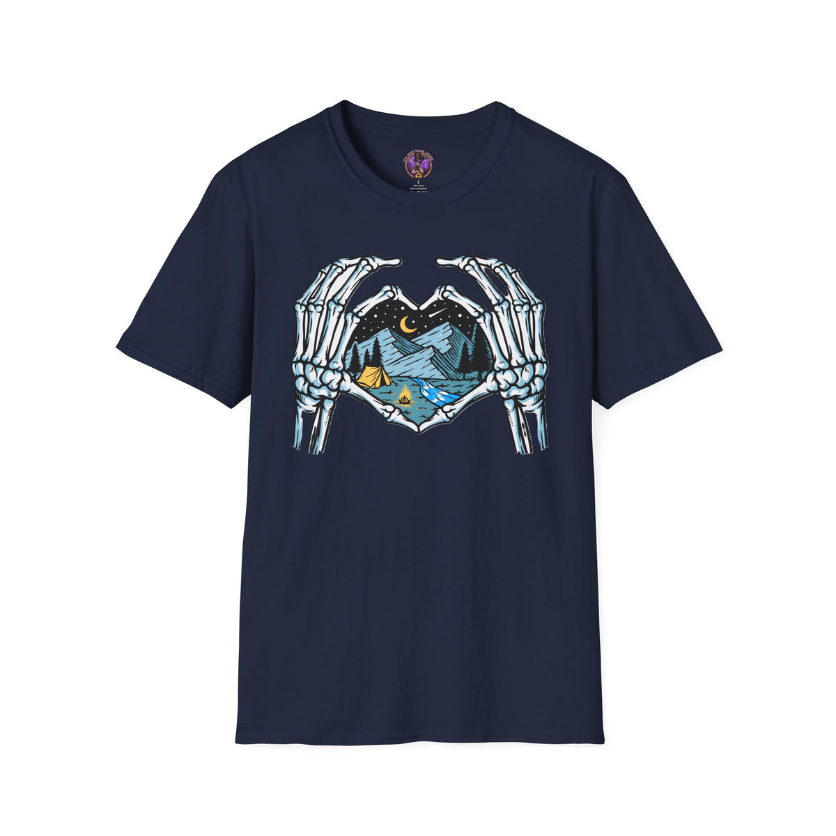 Skeleton Hands Heart Camping T-Shirt