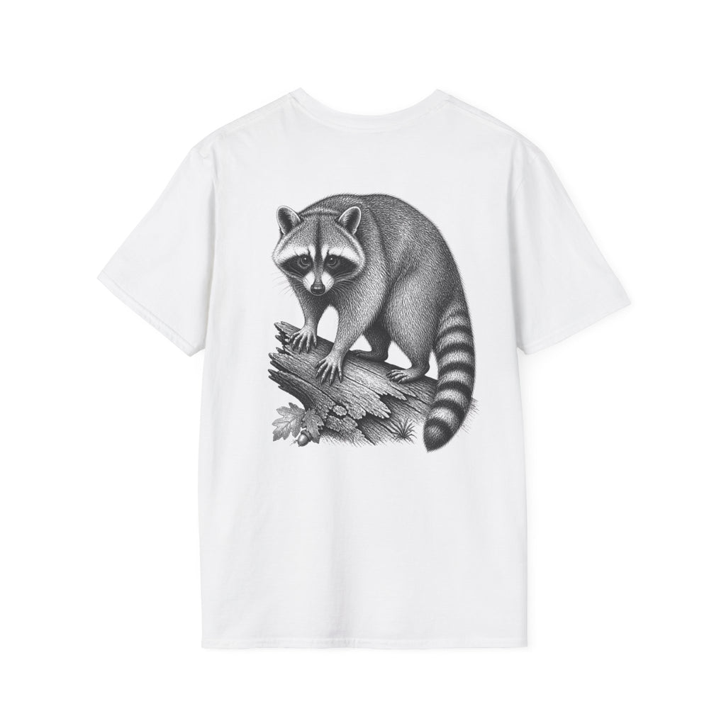 Raccoon Graphic T-Shirt – Vintage Woodland Illustration Tee — product view 7