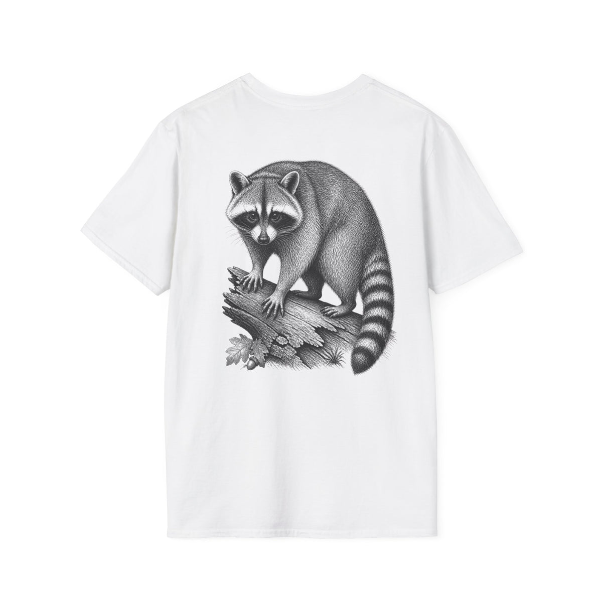 Raccoon Graphic T-Shirt – Vintage Woodland Illustration Tee — product view 7