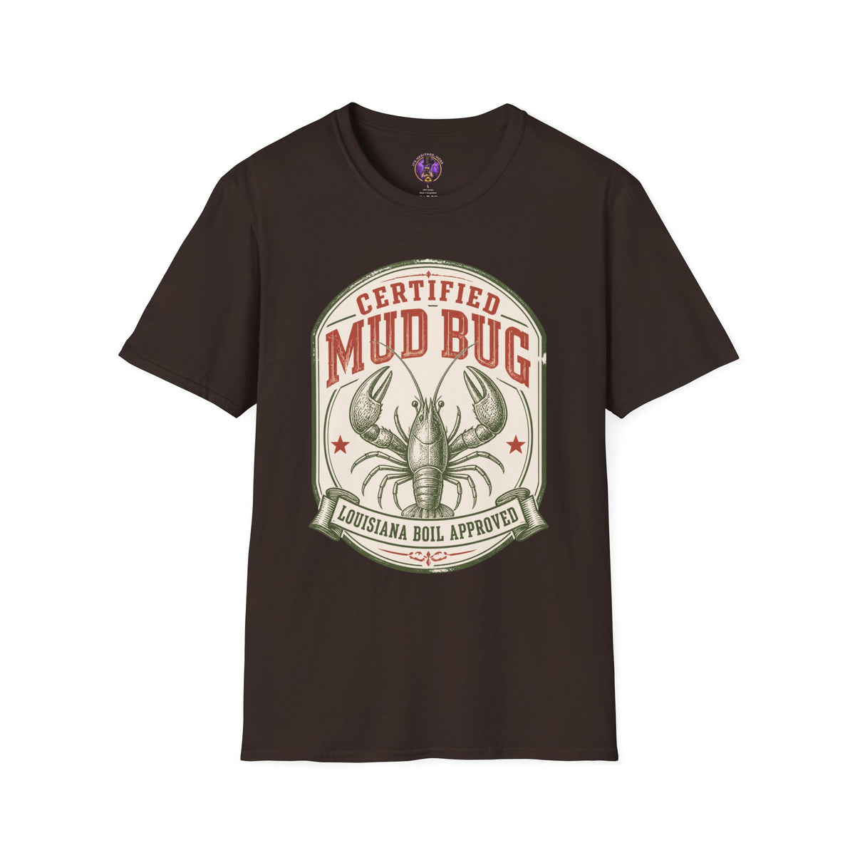 Certified Mud Bug Louisiana Boil Approved graphic T-shirt product image 2