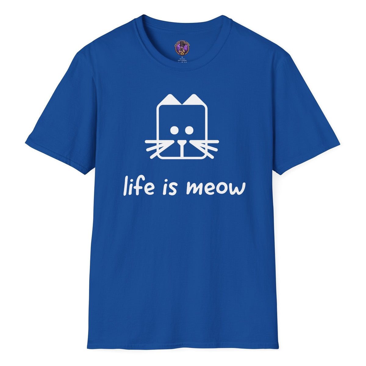 Life Is Meow Geometric Cat Tee | It's Heritage Hoss