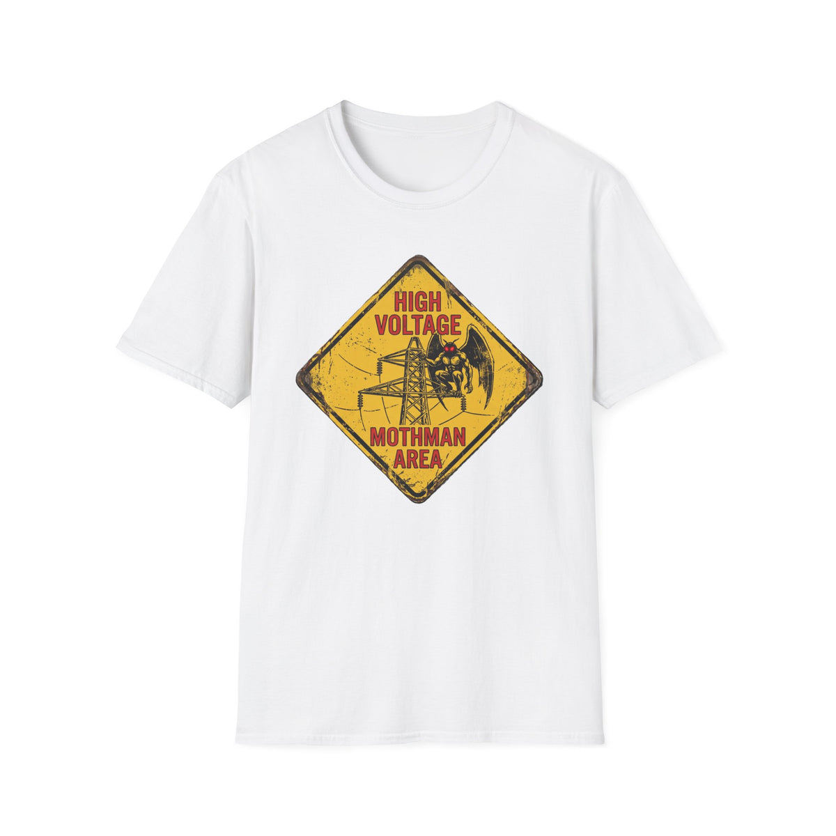Mothman High Voltage Warning Sign Cryptid Shirt | It's Heritage Hoss