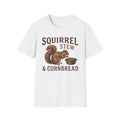 Front view of the Squirrel Stew & Cornbread shirt.