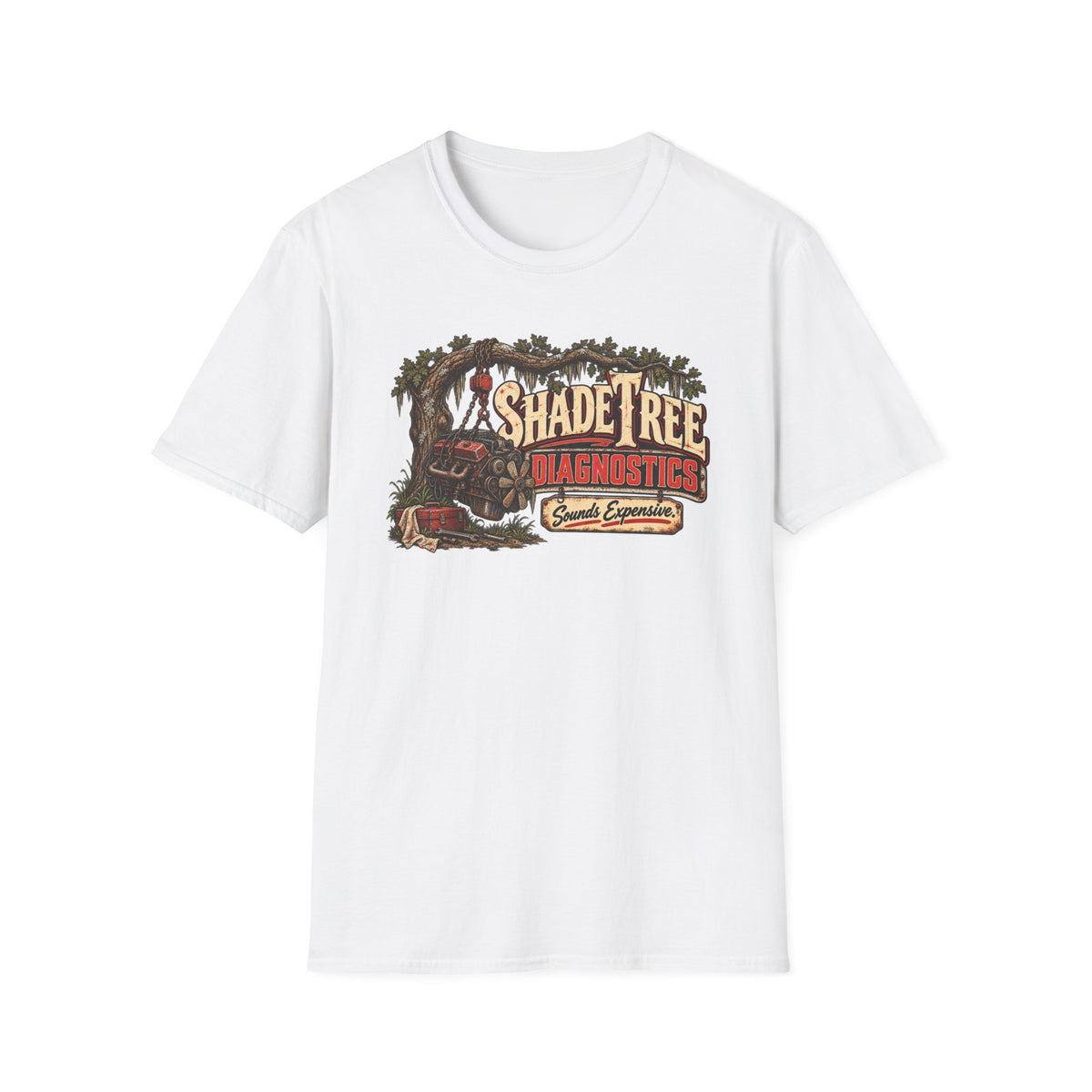 Shade Tree Diagnostics T-Shirt — Mechanic Humor