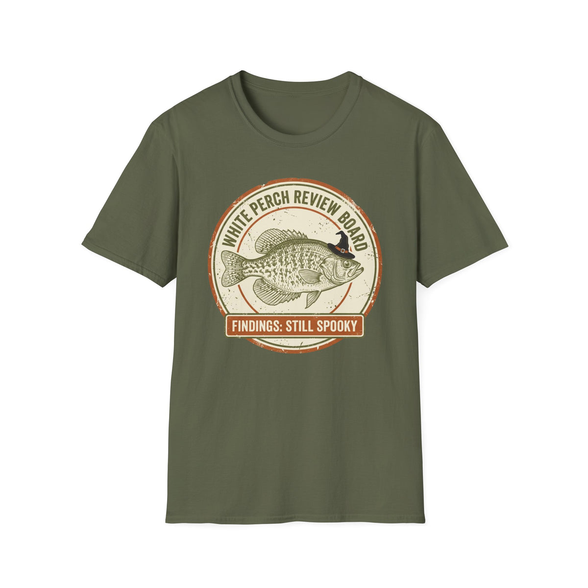 White Perch Review Board Spooky Crappie Fishing Shirt | It's Heritage Hoss