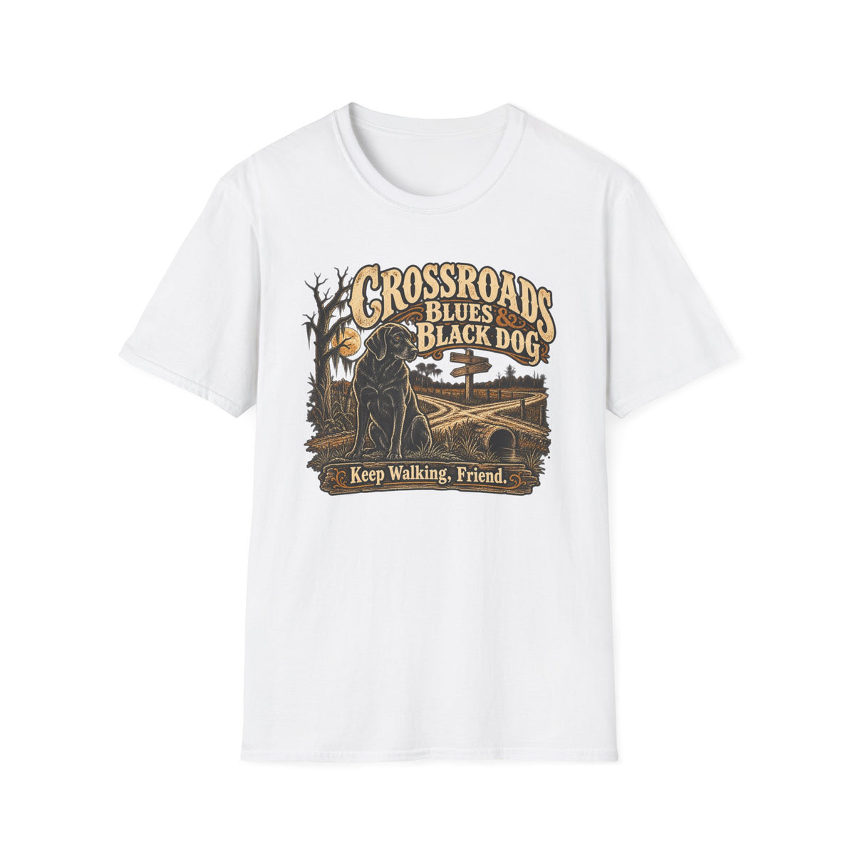 Crossroads Blues & Black Dog T-Shirt — Southern Folklore