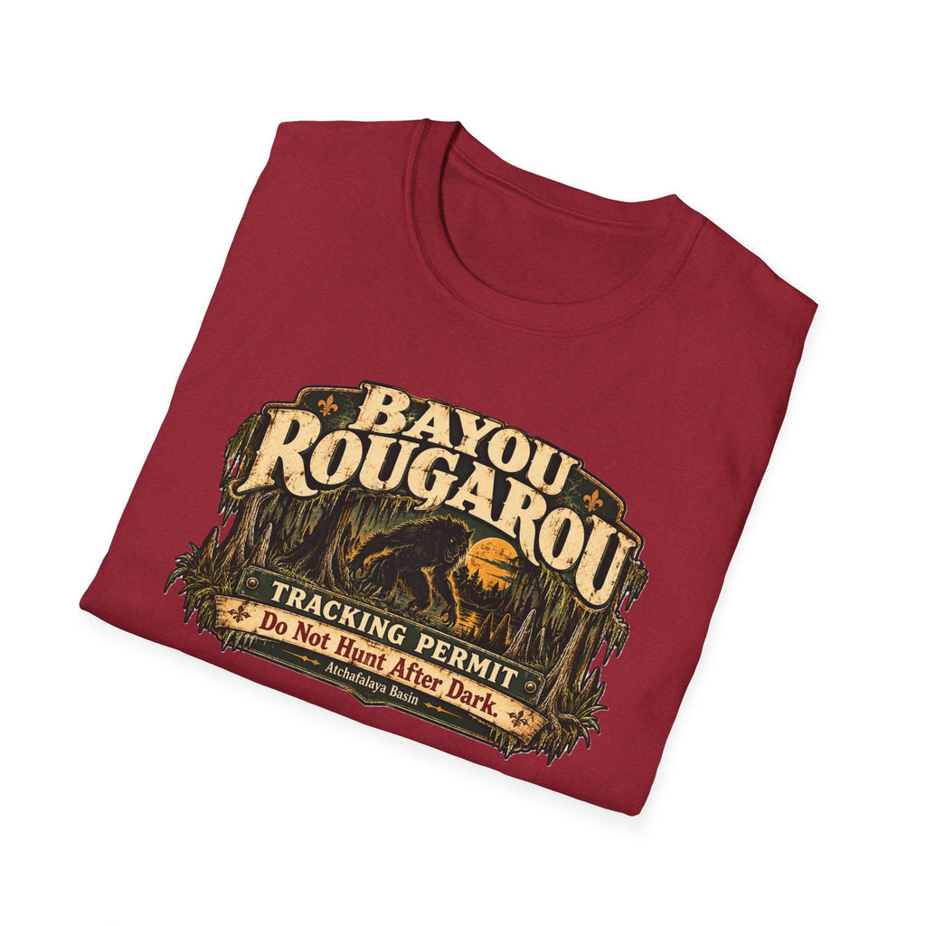Bayou Rougarou Tracking Permit T-Shirt — Louisiana Cryptid