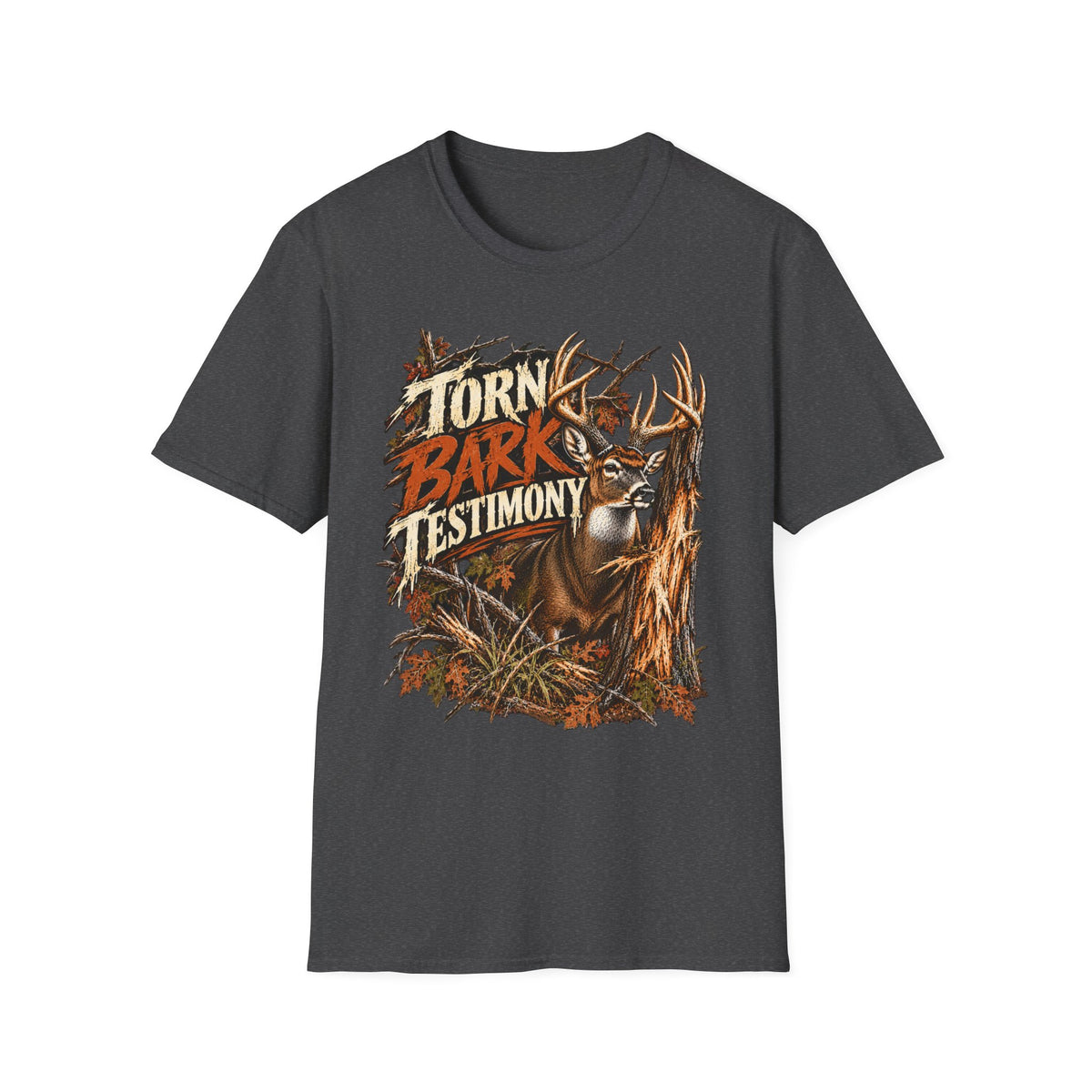 Torn Bark Testimony Whitetail Buck Rub Hunting Design