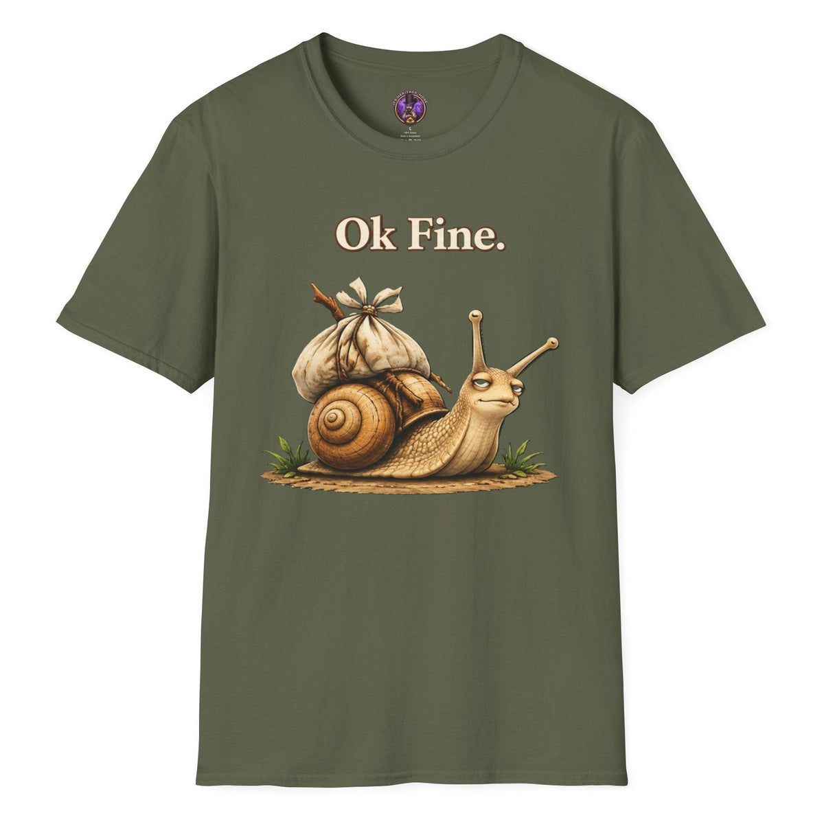Ok Fine Snail T-Shirt | It's Heritage Hoss