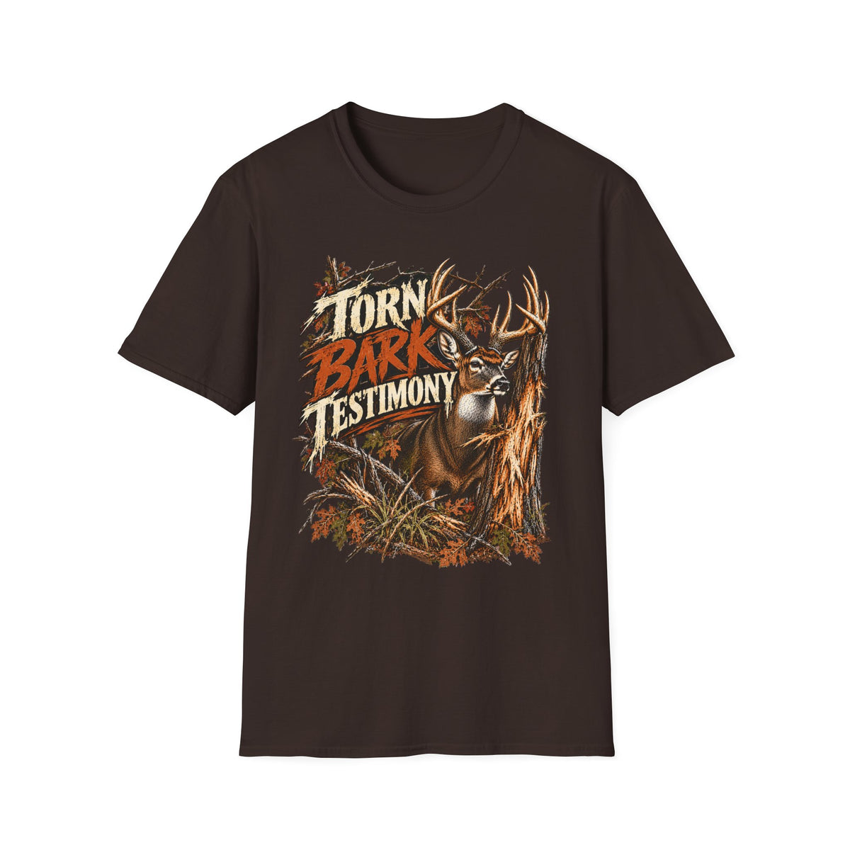 Torn Bark Testimony Whitetail Buck Rub Hunting Design