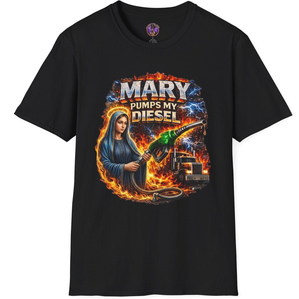 Mary Pumps My Diesel truck stop Americana graphic tee