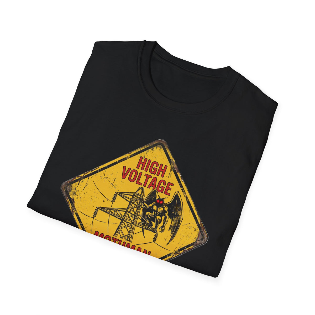 Mothman High Voltage Warning Sign Cryptid Shirt | It's Heritage Hoss