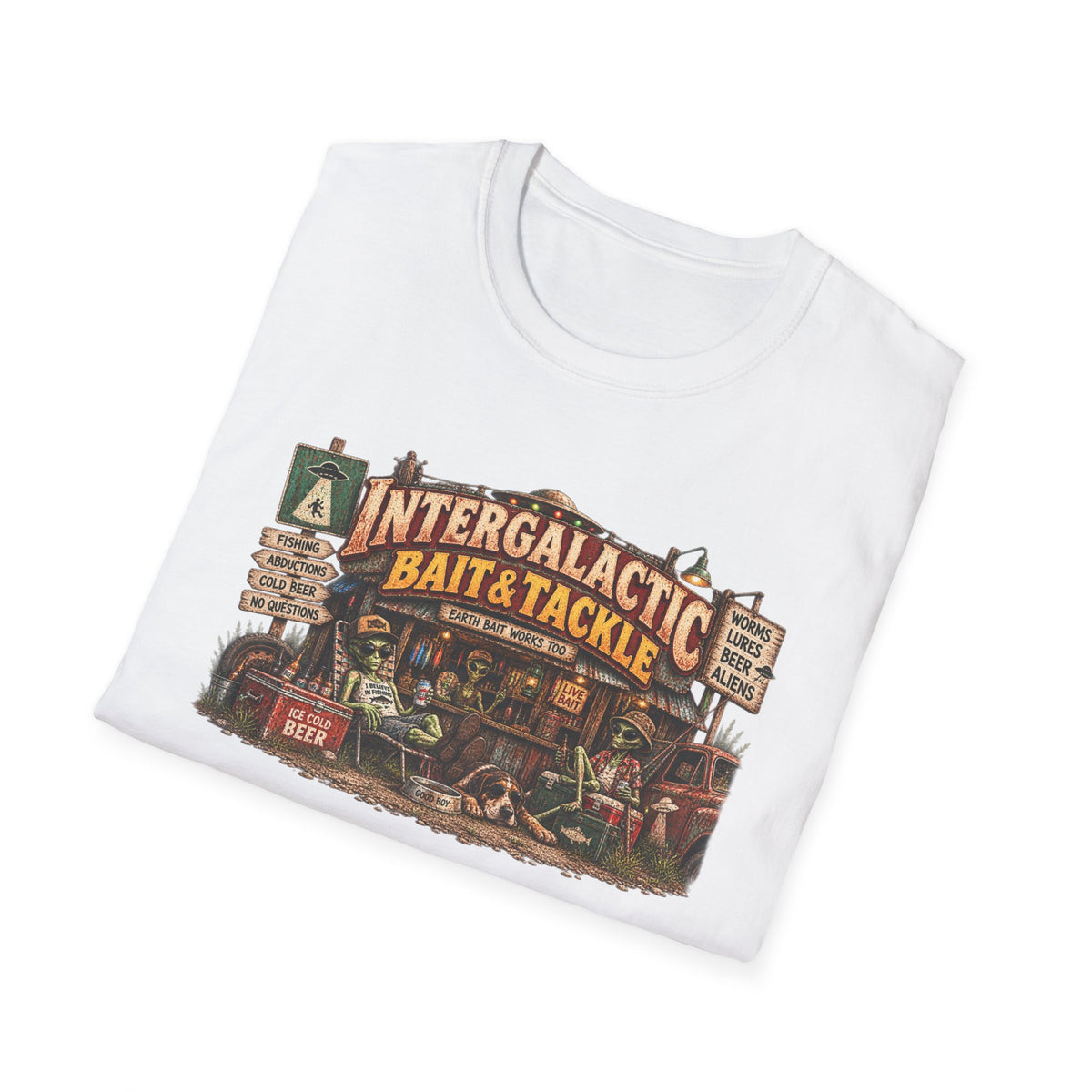 Intergalactic Bait & Tackle T-Shirt — Surreal Fishing