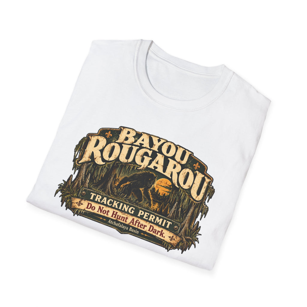 Bayou Rougarou Tracking Permit T-Shirt — Louisiana Cryptid