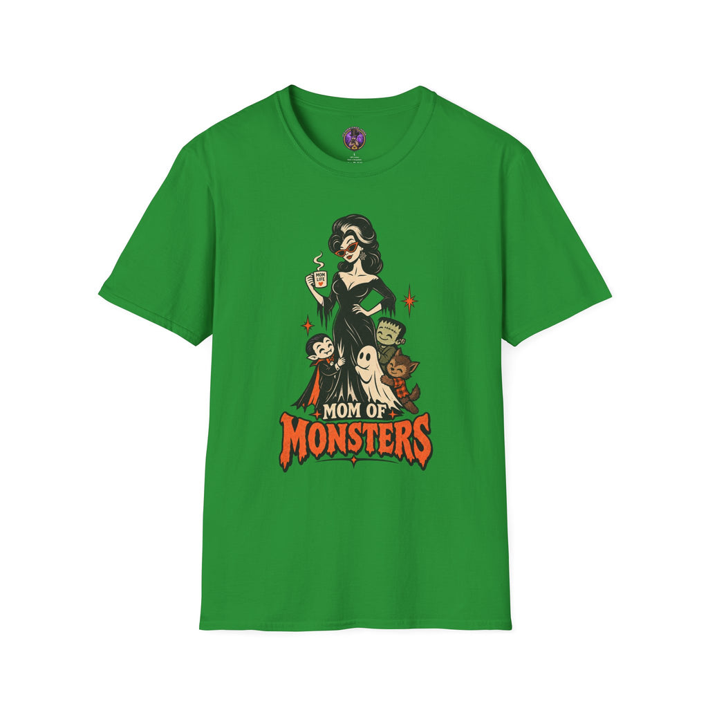 Mom of Monsters T-Shirt - Retro Goth Halloween Tee for Moms graphic T-shirt product image 2