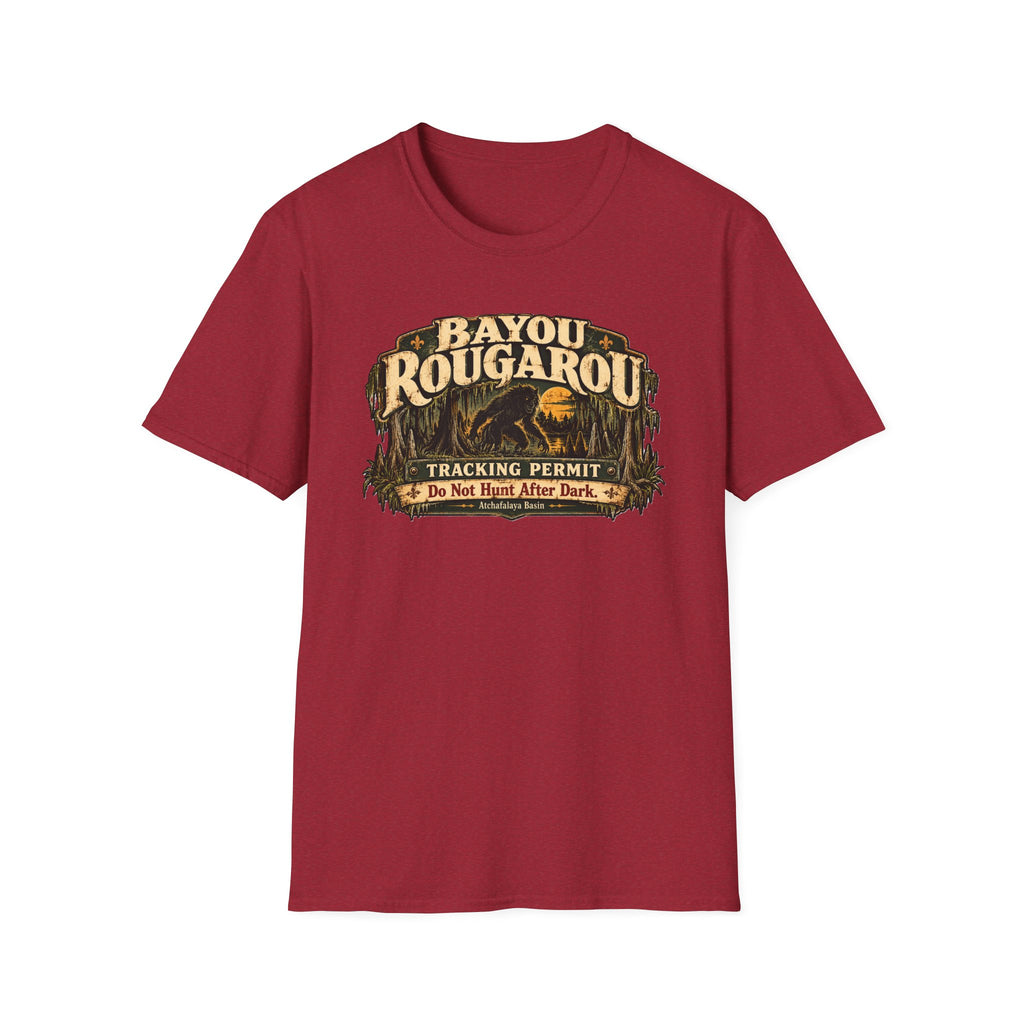 Bayou Rougarou Tracking Permit T-Shirt — Louisiana Cryptid